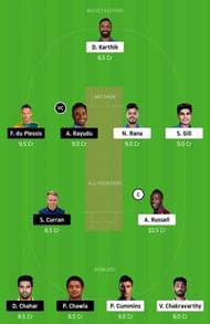 KKR vs CSK IPL Dream11 Tips